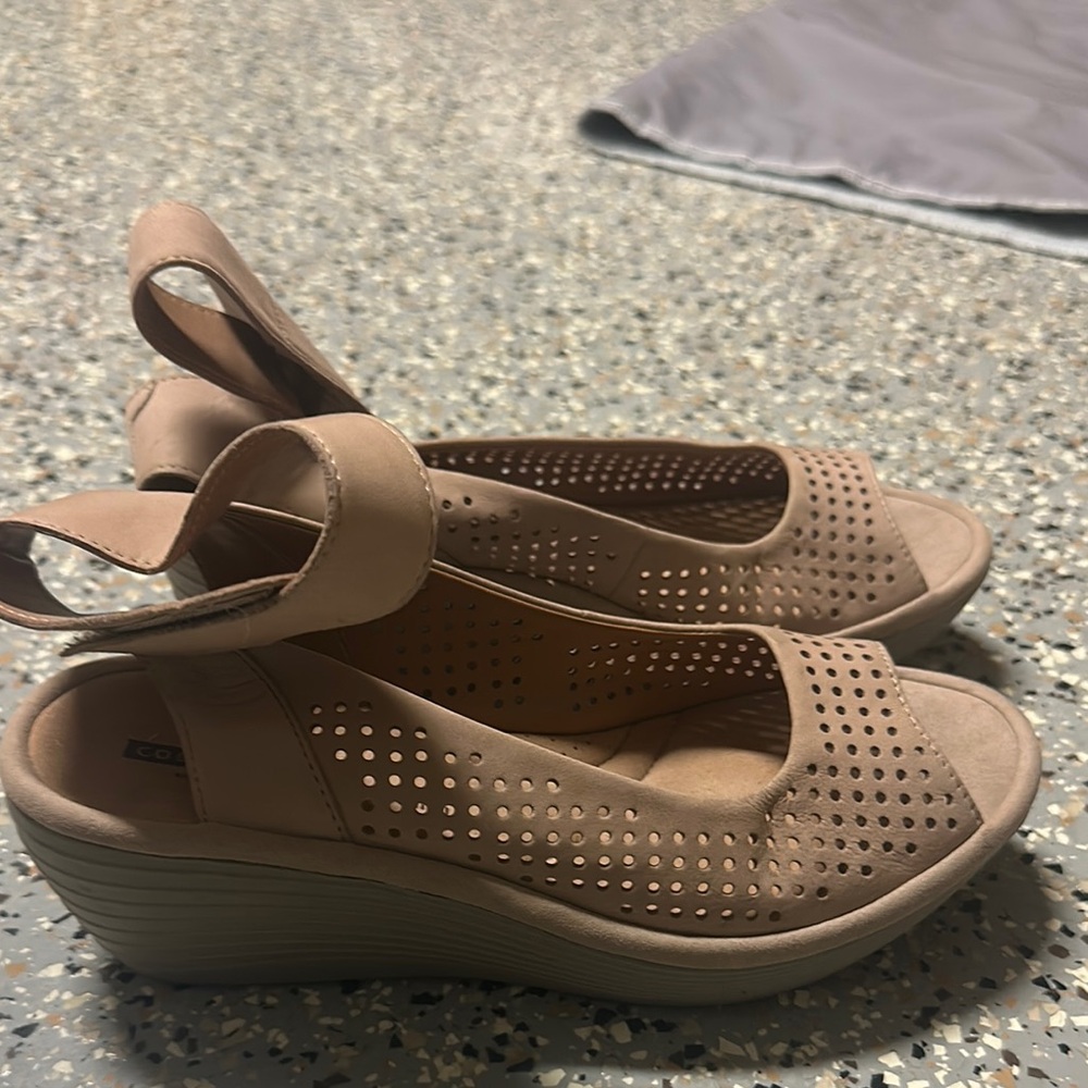 Women's Beige Wedge Sandals
